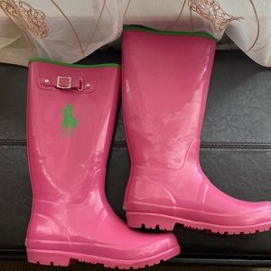 pink polo boots